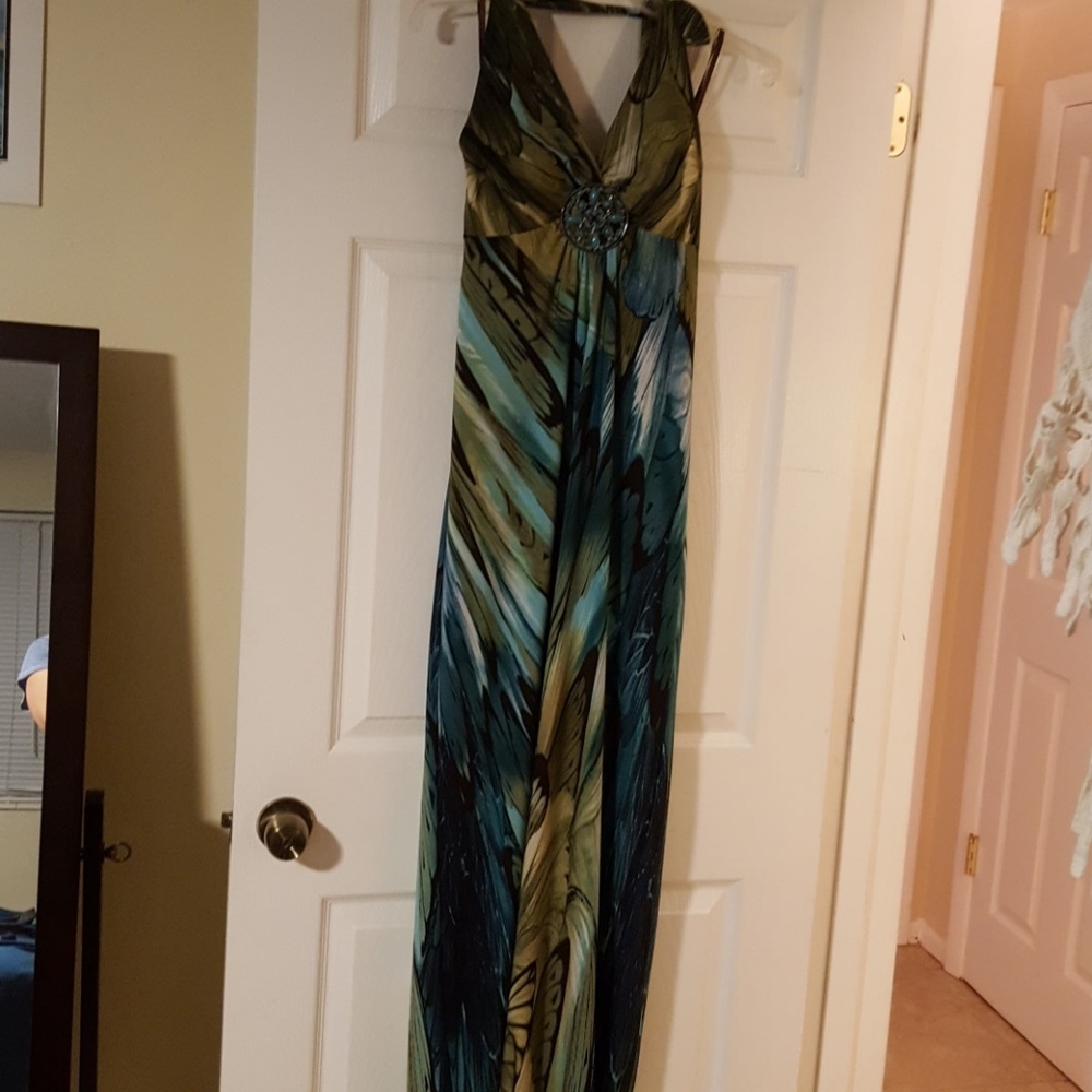 Halter dress with embellishments